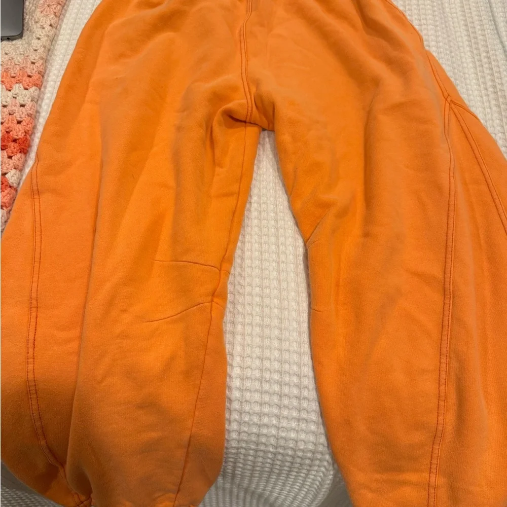 Free People Orange Sweatpants - Cozy Casual - Picture 2 of 3